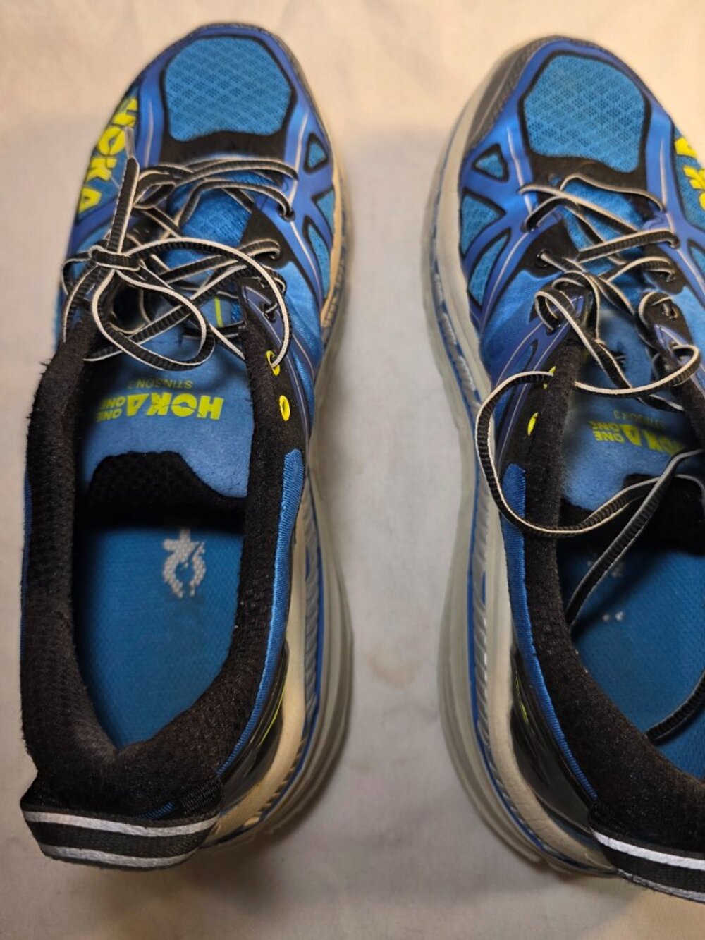 Hoka One One Stinson 3 ATR Trail Running Shoes Blue and Black See Desc for Size - Picture 10 of 16